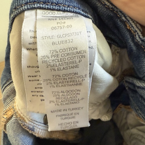 Good American Womens 12/31 Blue  Good Legs Jacked Step Hem Skinny Leg Jeans - Picture 8 of 11